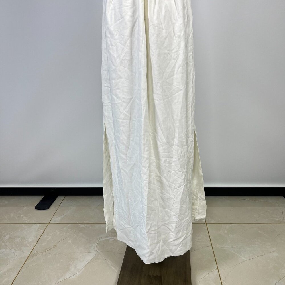 NWOT Farm Rio Linen Blend White Sleeveless Maxi Dress Size S - Picture 10 of 15